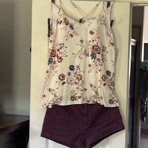 Floral American Eagle strappy flowy tank XL